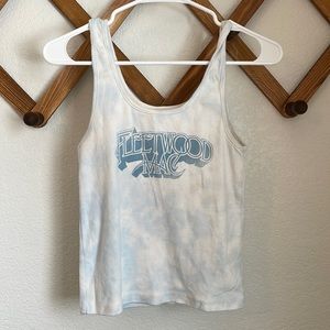 Fleetwood Mac cropped tie dye tee size small